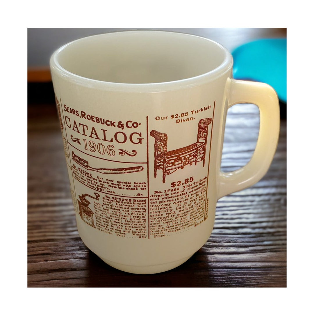 Milk Glass Sears Roebuck Catalog 1906 Advertising Coffee Mug (tea