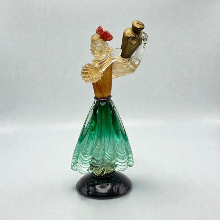 Murano Salviati Peasant Woman Wine Bearer Sculpture Figurine With