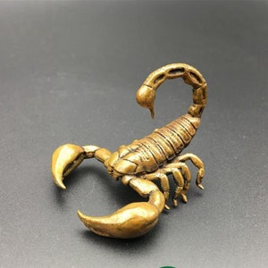 Solid Brass Hand Carved Scorpion Statue, home decoration