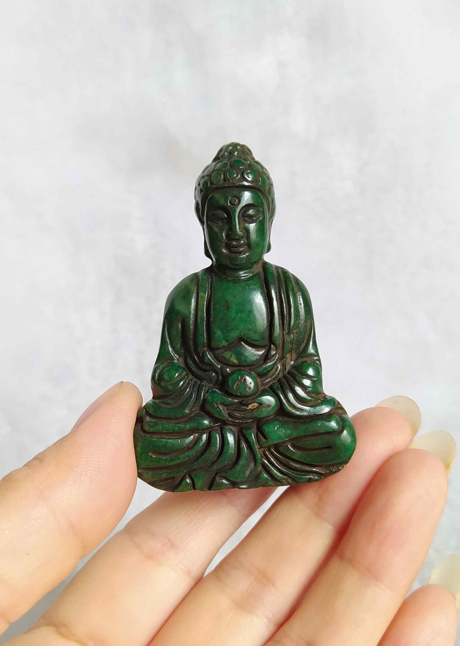 Antique Chinese Jade Carved Buddha Statue / Figurine. It will Etsy