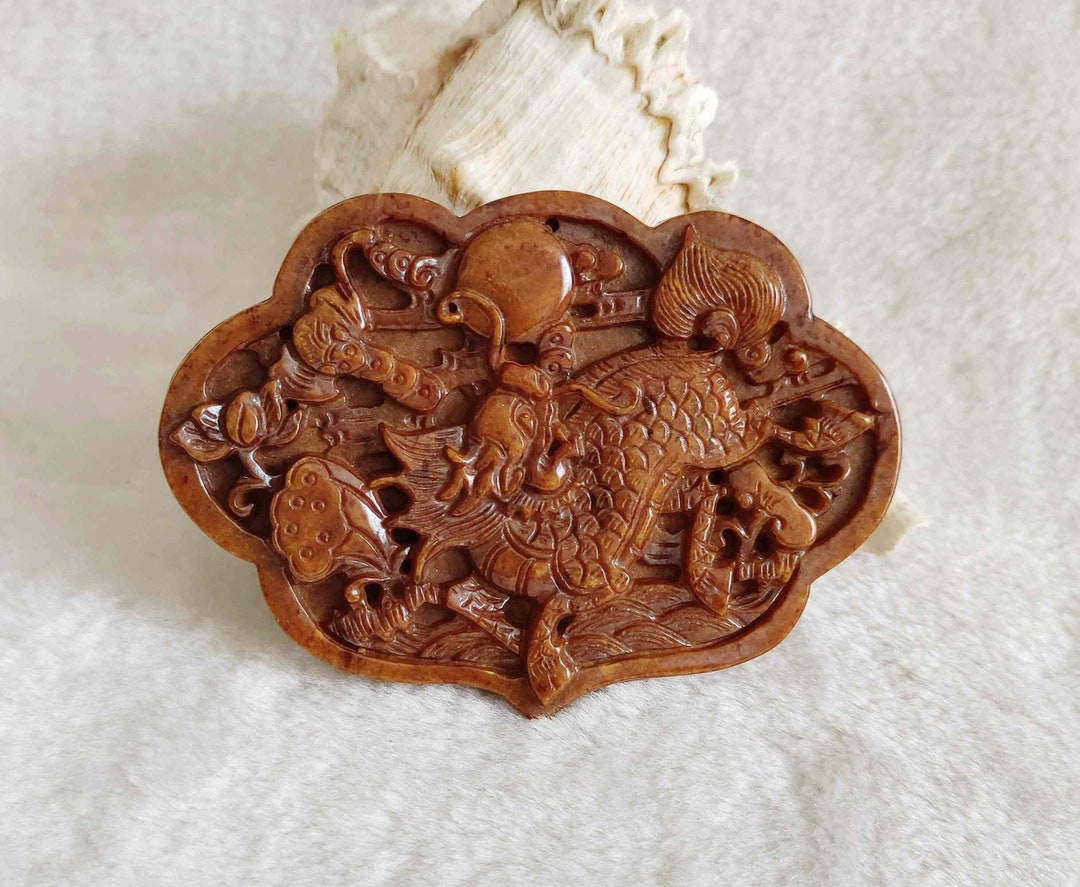 Antique Chinese Jade Dragon Figurine. E3289 Etsy