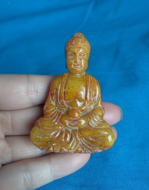 Antique Chinese Jade Carved Buddha Statue / Figurine. It will Etsy