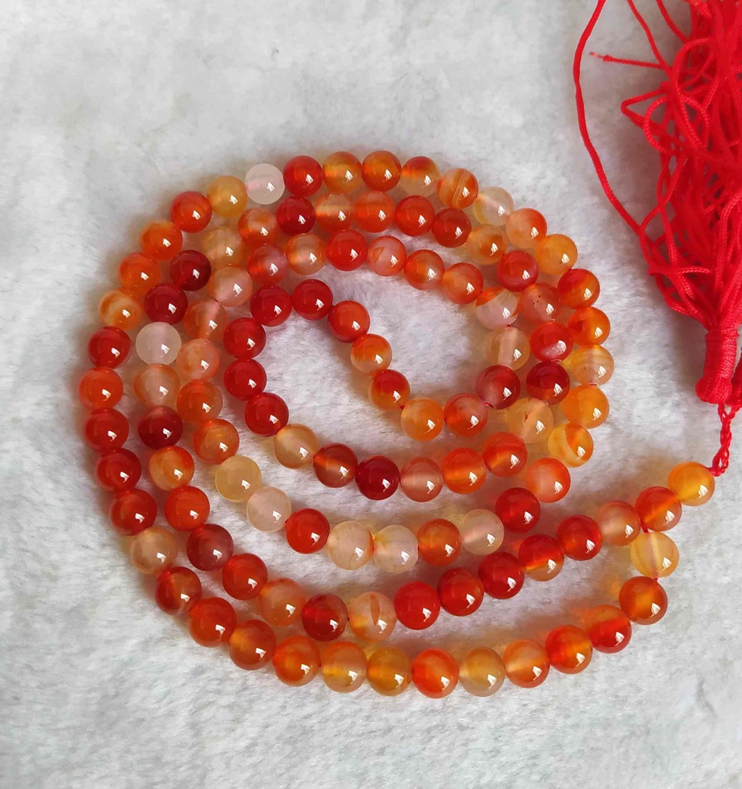 Natural Agate 108 Prayer Beads Necklace /bracelet E1422 Etsy