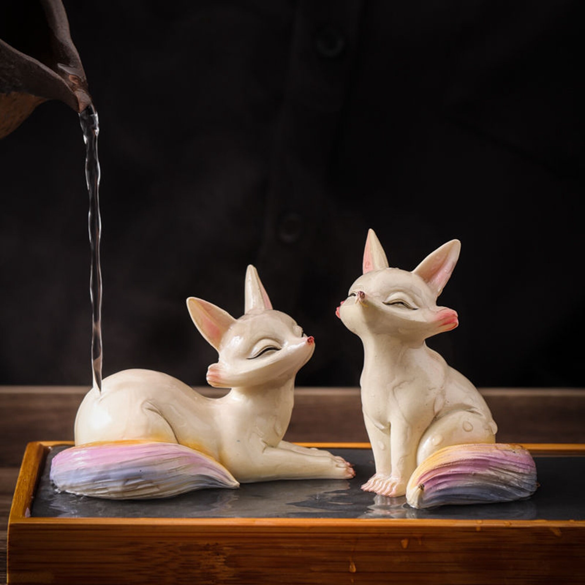Color-changing Tea Pet Cute Little Fox Tea Pet Statue Home - Etsy UK