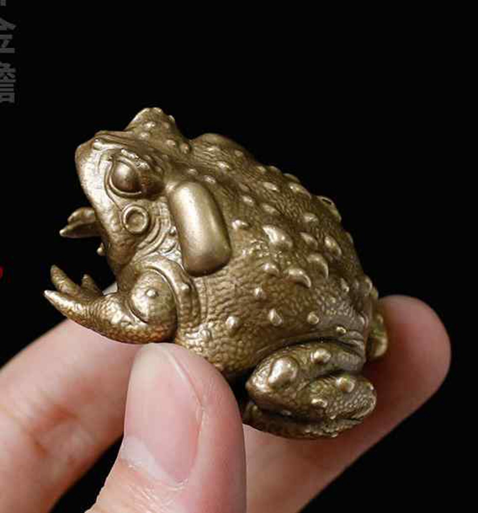 Chinese Brass Hand Carved Gold Toad Statue home decoration Etsy