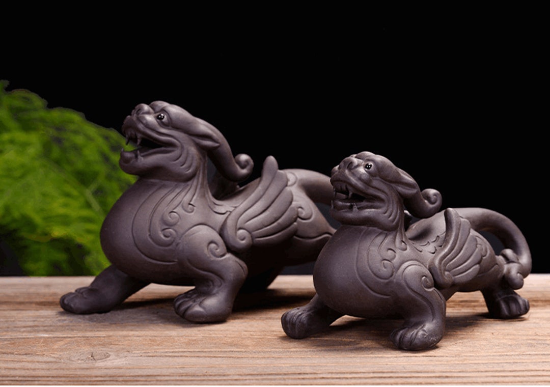 Buddha Stones Color Changing Small PiXiu Copper Coins Resin Tea Pet We Home Figurine Decoration