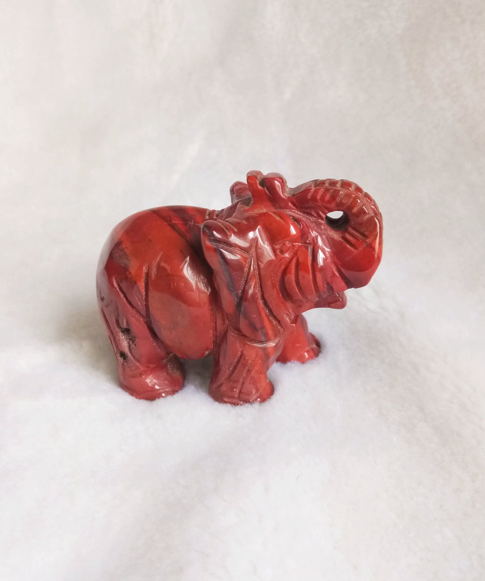 Natural Large Red Jade Carved Elephant Figurine Golden Swan Etsy