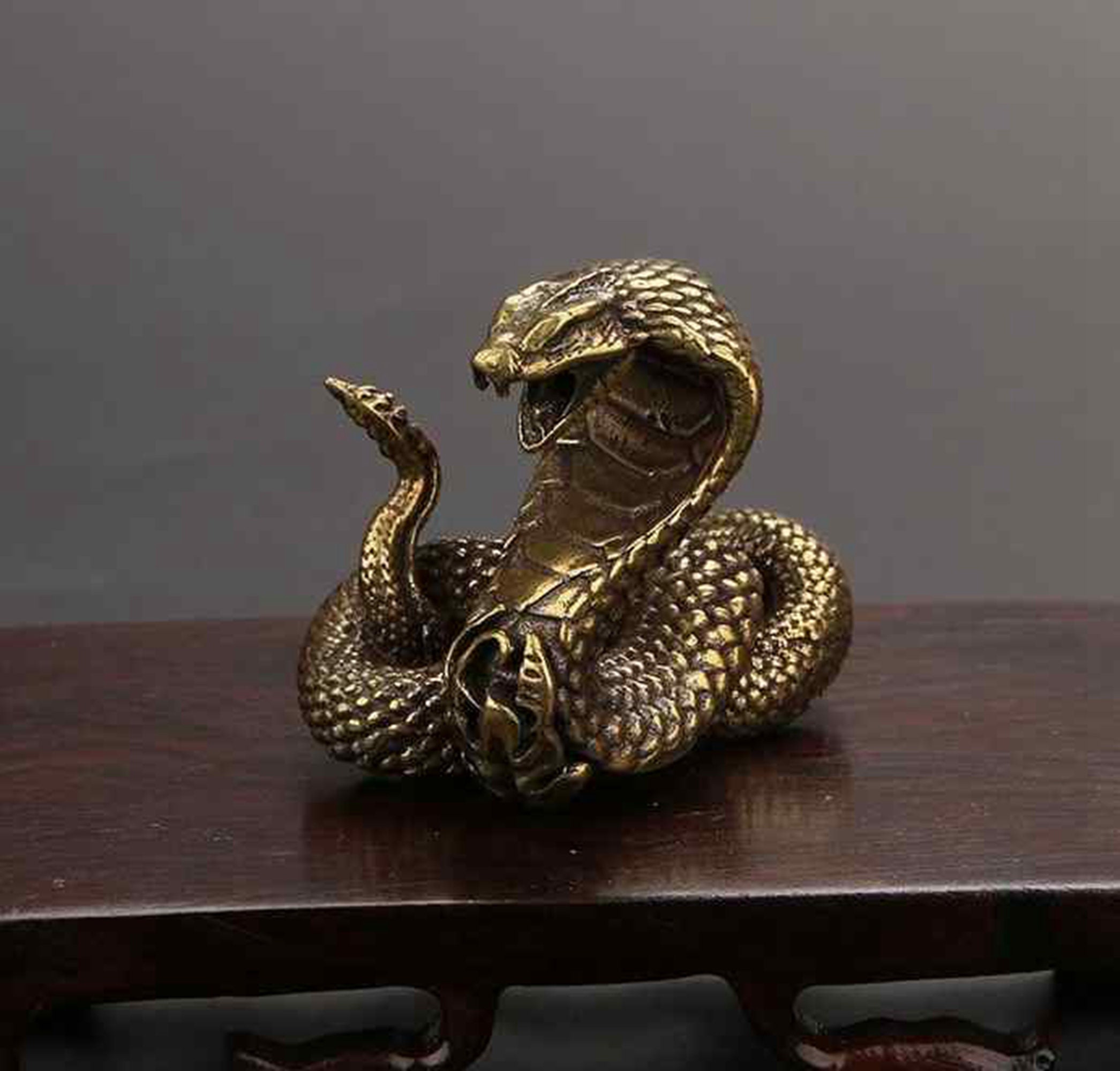 Solid Brass Snake Figurine Small Snake Statue House Ornament Animal Figurines Solid Brass Snake Figurine Small Snake Statue House Ornament Animal Figurines