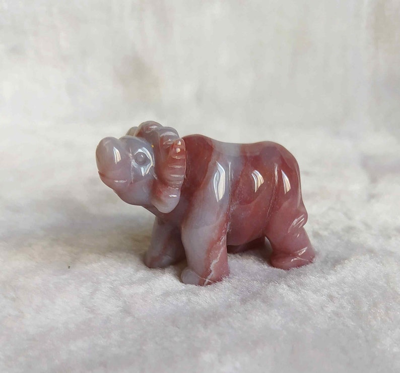 Natural Indian Agate Carved Buffalo Figurine E2424