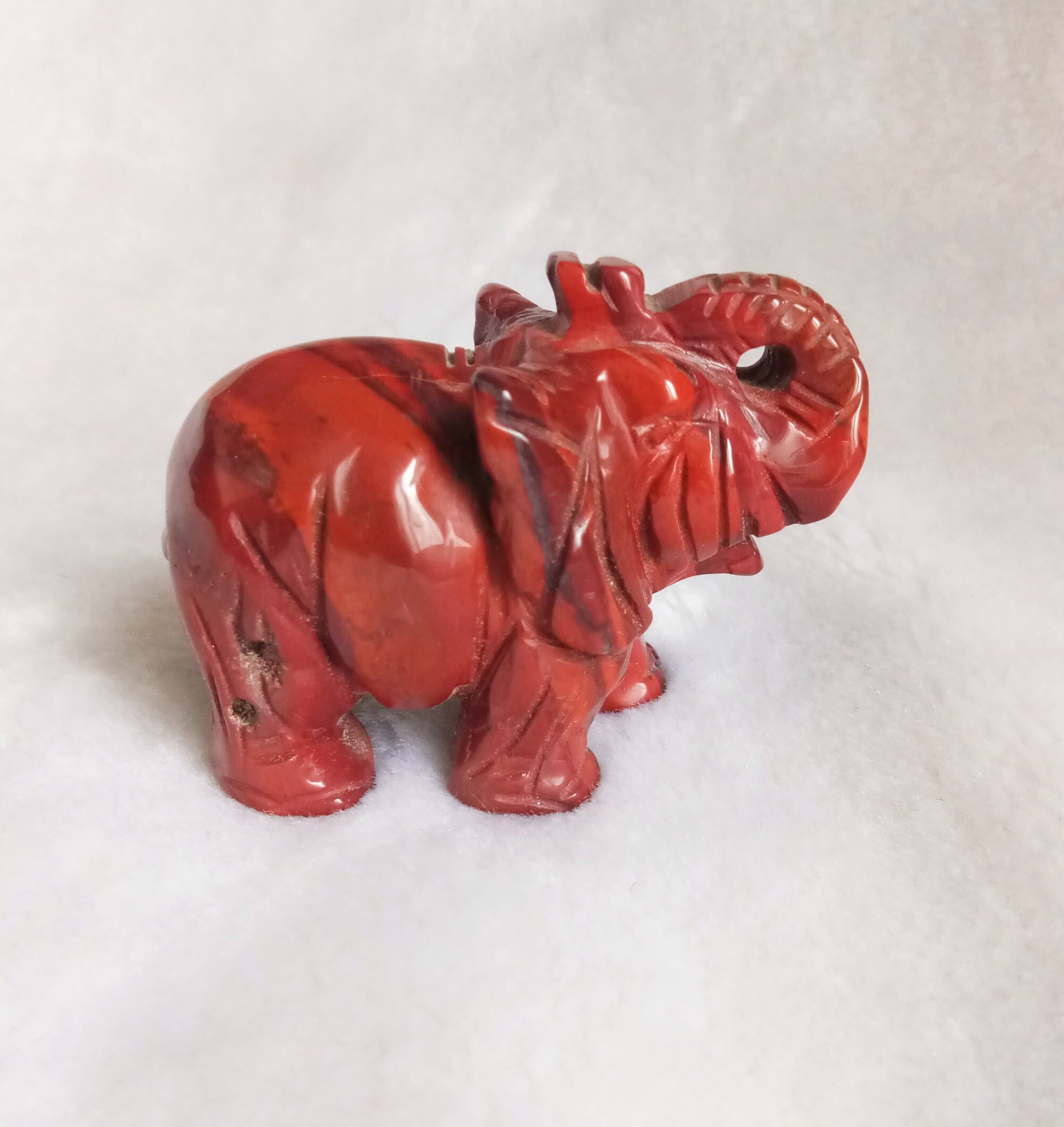 Natural Large Red Jade Carved Elephant Figurine Golden Swan Etsy