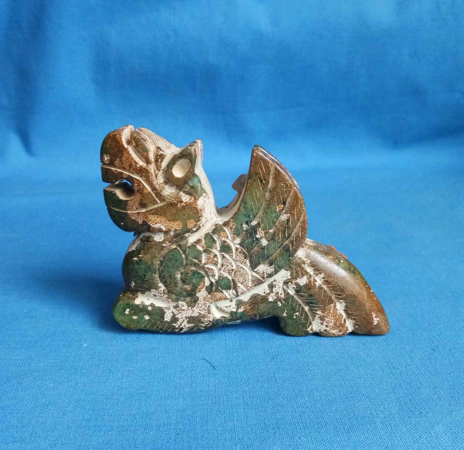 Antique Old Chinese Jade Carved Dragon Figurine E2189 Etsy