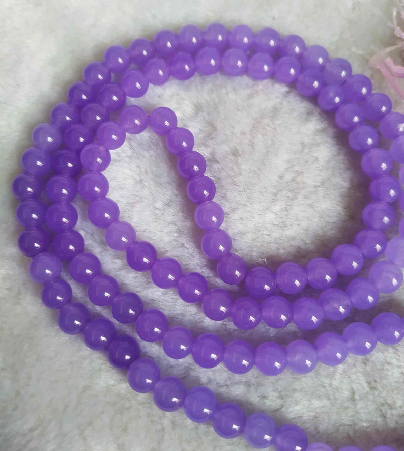 Natural 8mm Purple Jade 108 Prayer Beads Necklace /bracelet Etsy