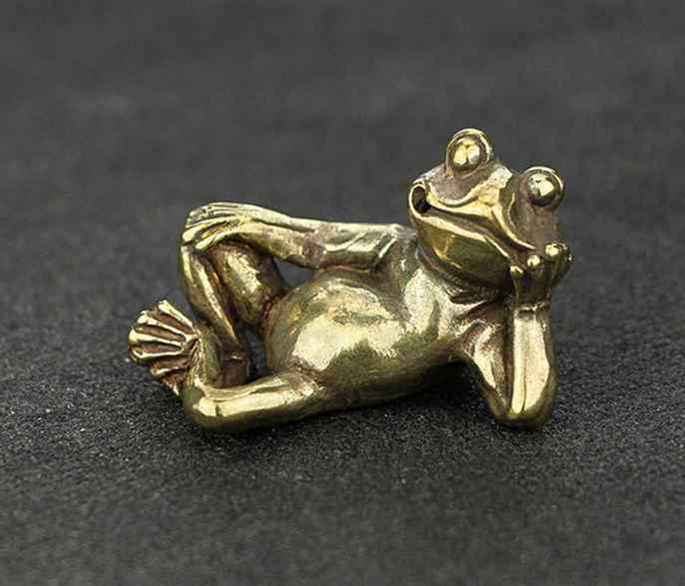 Antique Solid Brass Hand Carved Frog Statue Home Decoration Etsy UK