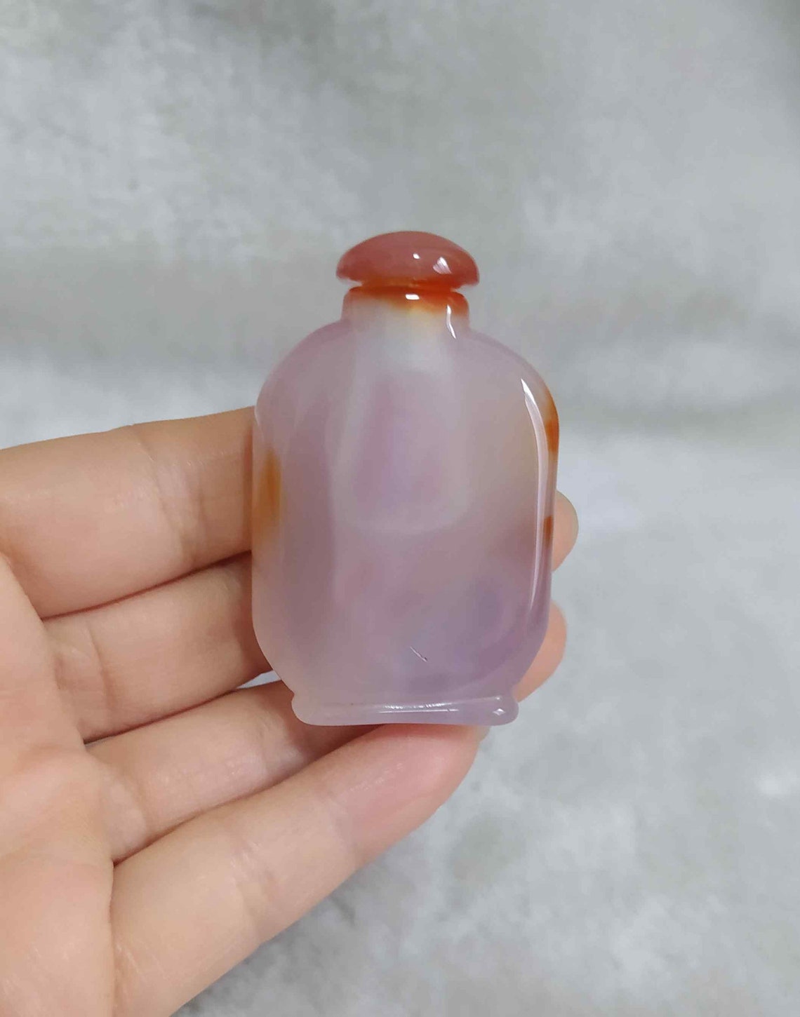 Chinese Alashan Agate Carved Snuff Bottle E2783 - Etsy