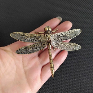 Beautifully Brass Dragonfly Statue, wings are removable, home decoration , collection