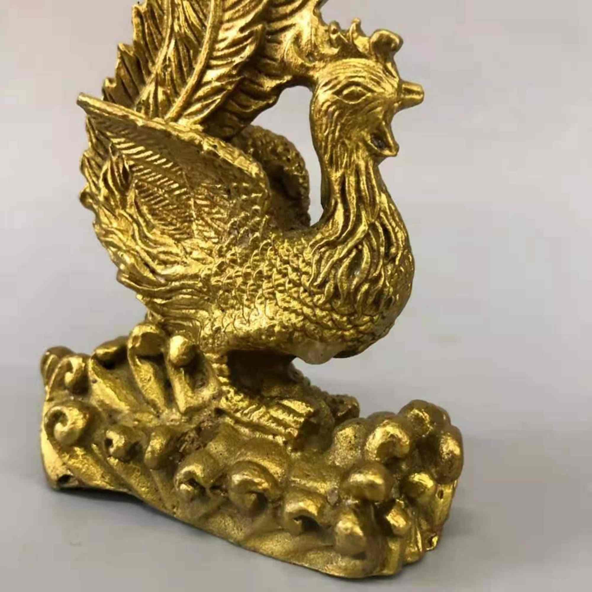 Solid Brass Hand Carved Phoenix Statue Home Decoration E2849 Etsy