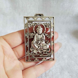 Antique Tibet Sliver Kwan-yin Amulet Pendant E2715 - Etsy