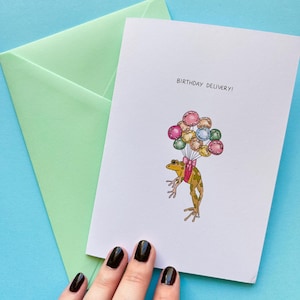 Alles Gute zum Geburtstag Frosch gedruckte Grußkarte, Geburtstags-Geschenk-Lieferung-Kröten-Gruß-Karte