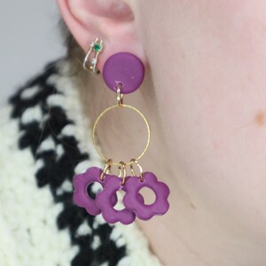 Clay Earrings Flower
