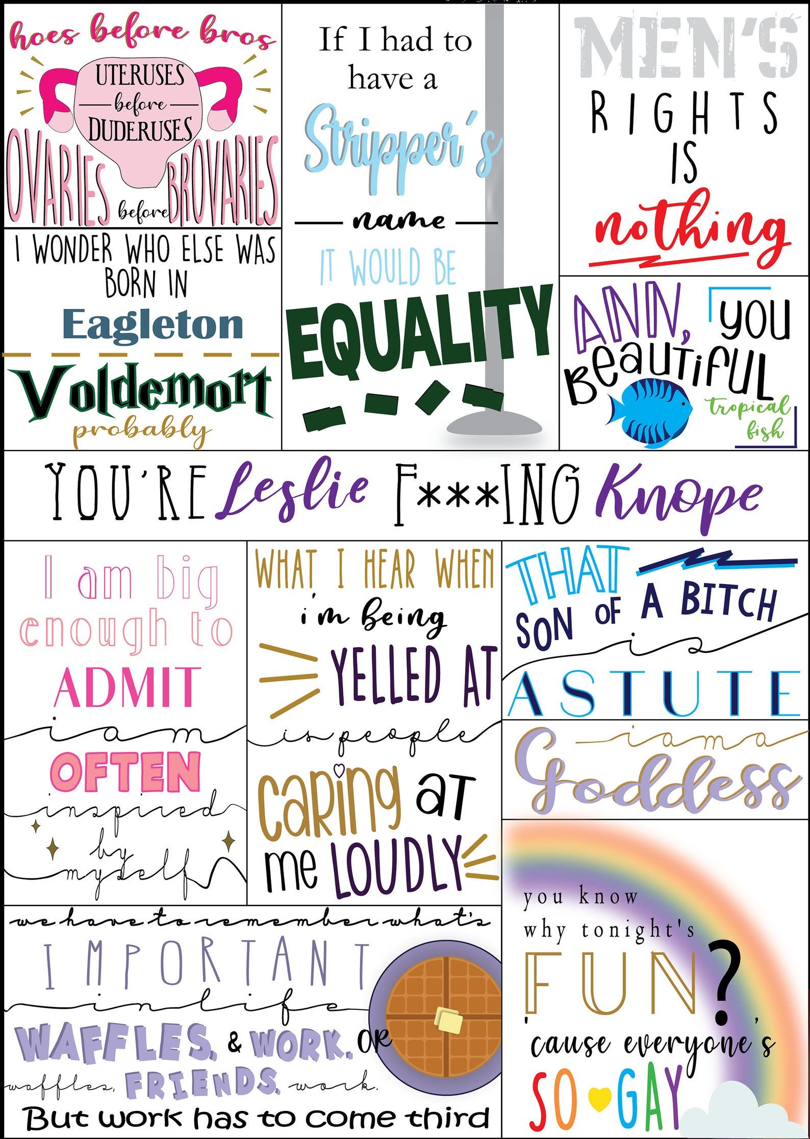 Leslie Knope Quotes Poster | Parks and Rec, Parks and Recreation, Quote ...