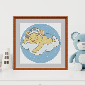 Baby Tiere Kreuzstich Muster, Baby Decke Kreuzstich, süßes Tier