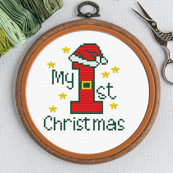 Babys First Christmas Cross Stitch Pattern Etsy