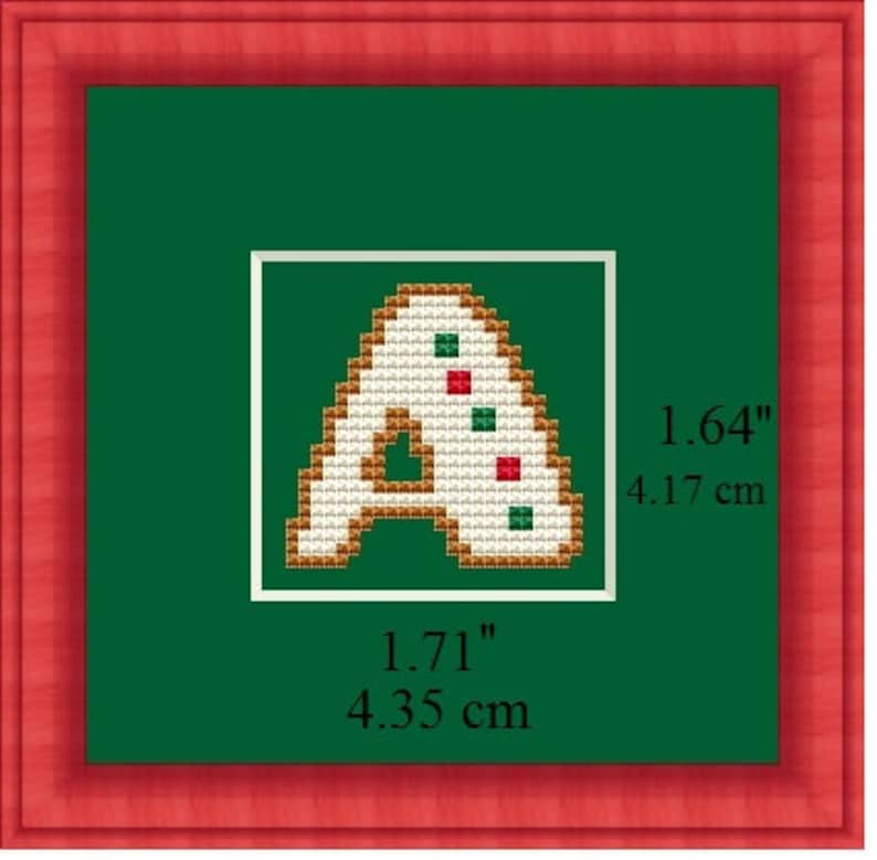Christmas Cross Stitch Alphabet Pattern Sampler Gingerbread Etsy