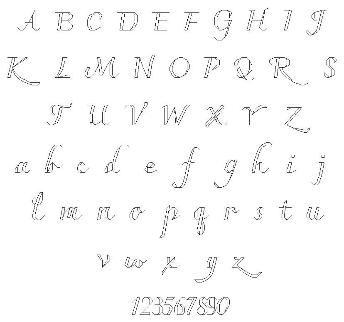 Cross Stitch Alphabet Cursive Font Backstitch Pattern Cross Etsy