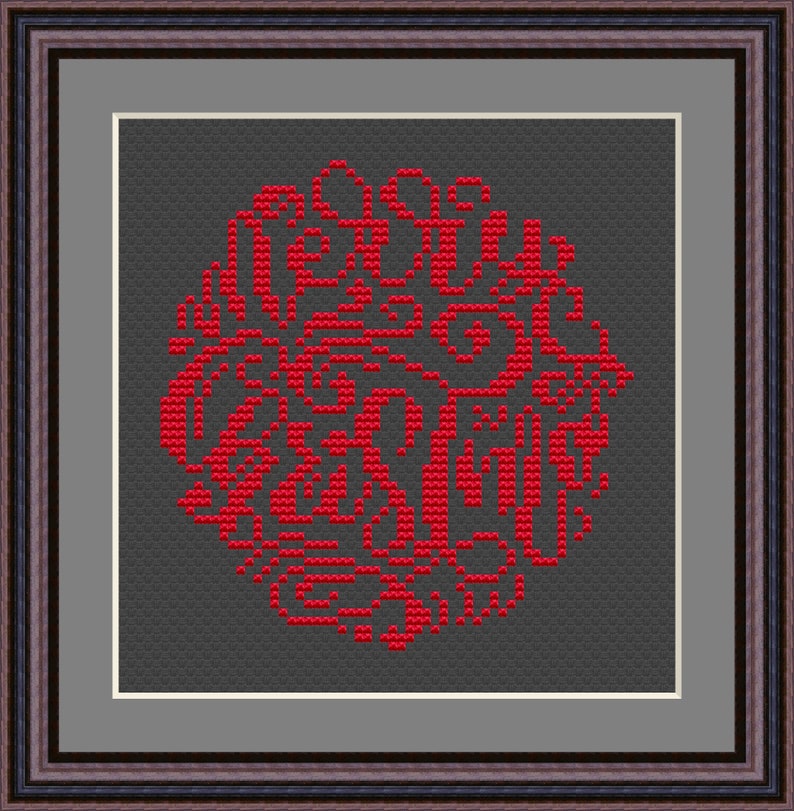 Merry Christmas cross stitch pattern beginner pdf cross stitch christmas cards