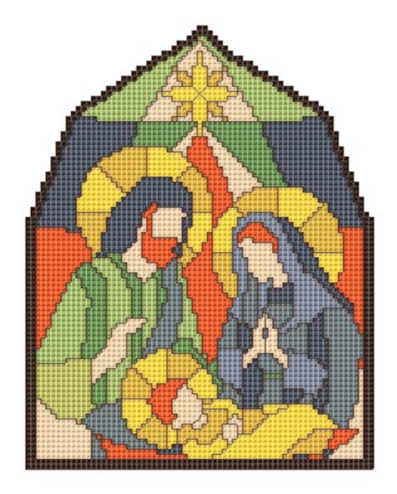 Nativity Scene Cross Stitch Pattern Modern Cross Stitch - Etsy