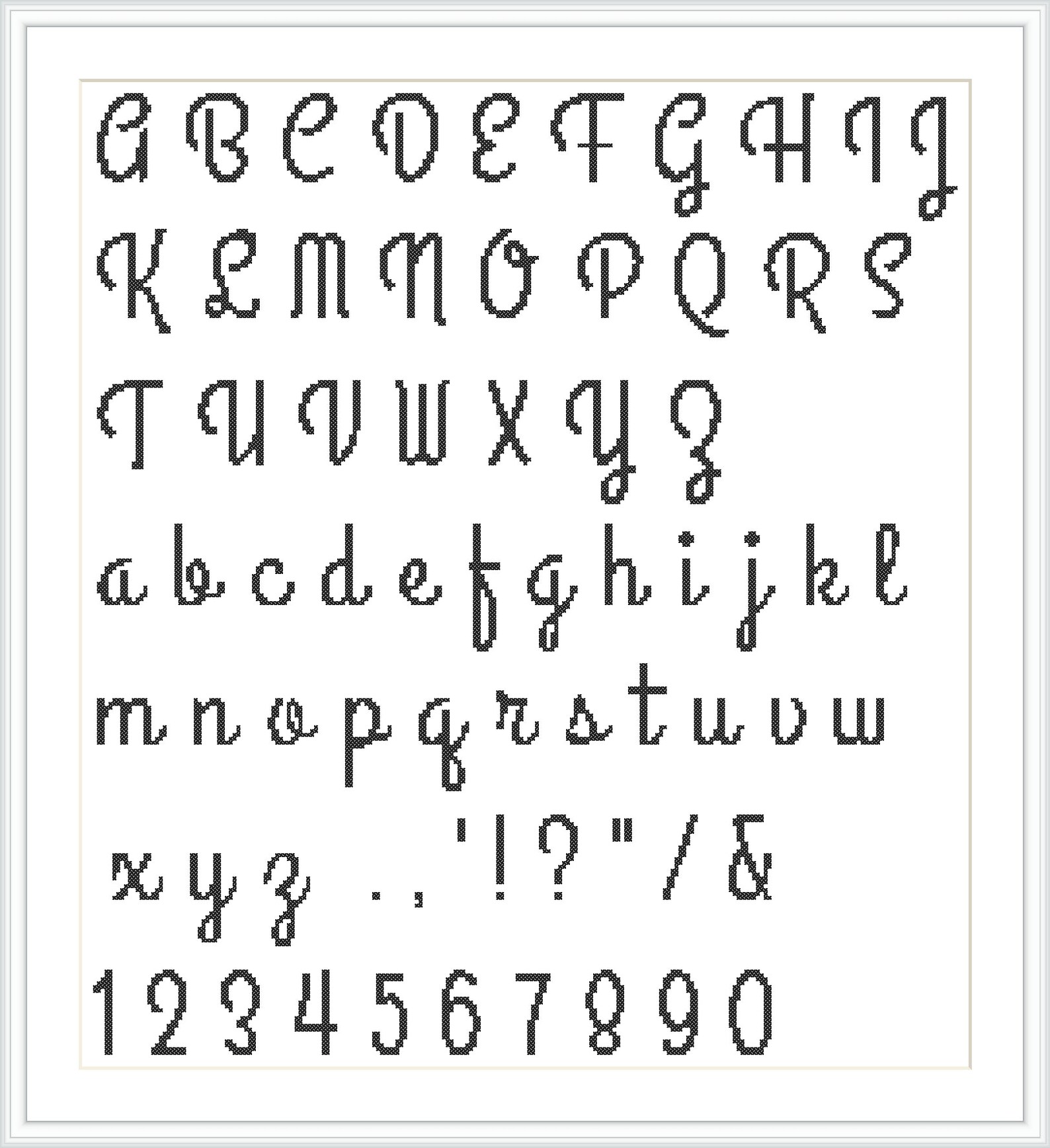 Cross Stitch Alphabet Pattern Font PDF Cross Stitch Pattern Etsy