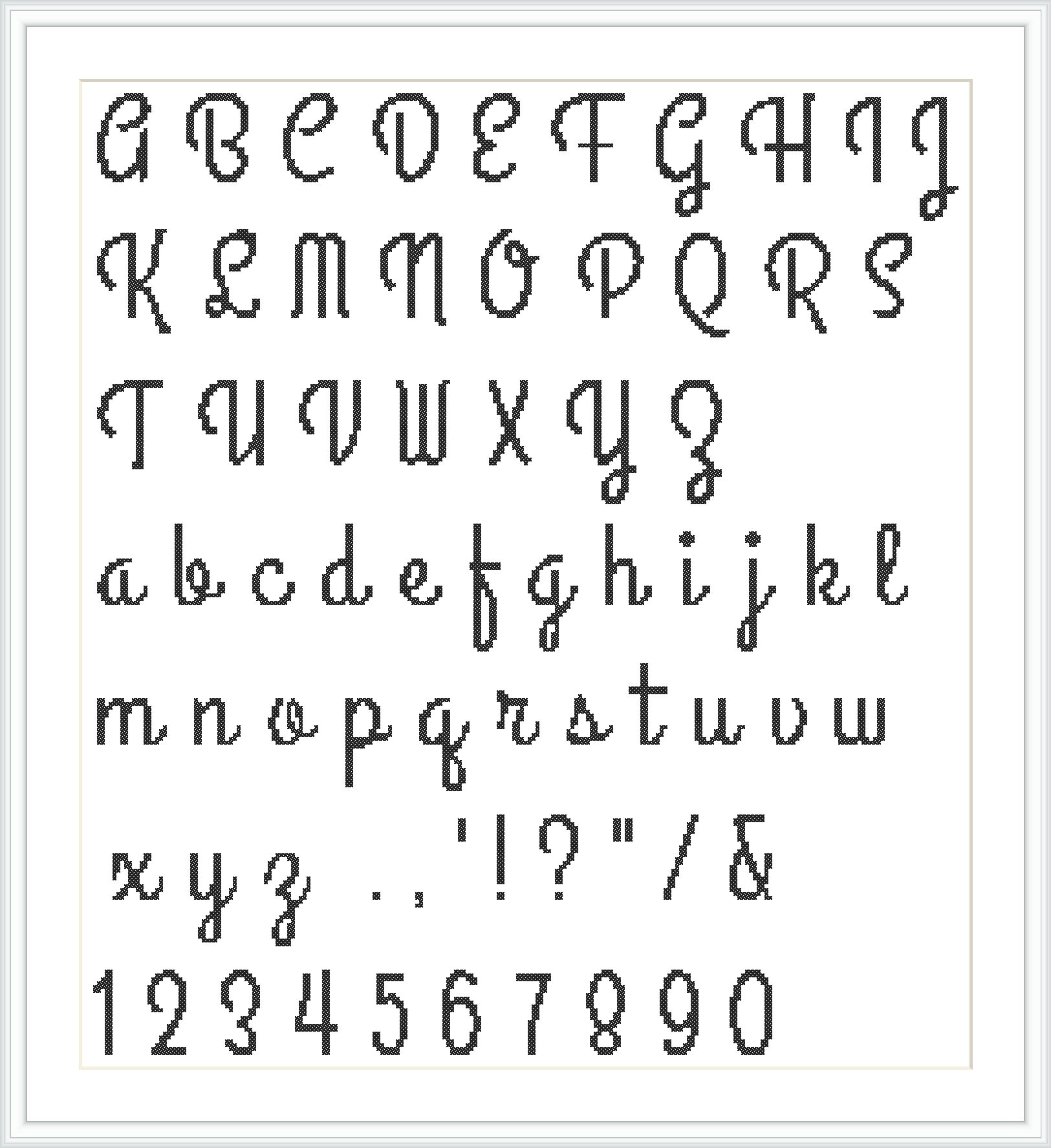 Cross Stitch Alphabet Pattern Font PDF Cross Stitch Pattern Etsy