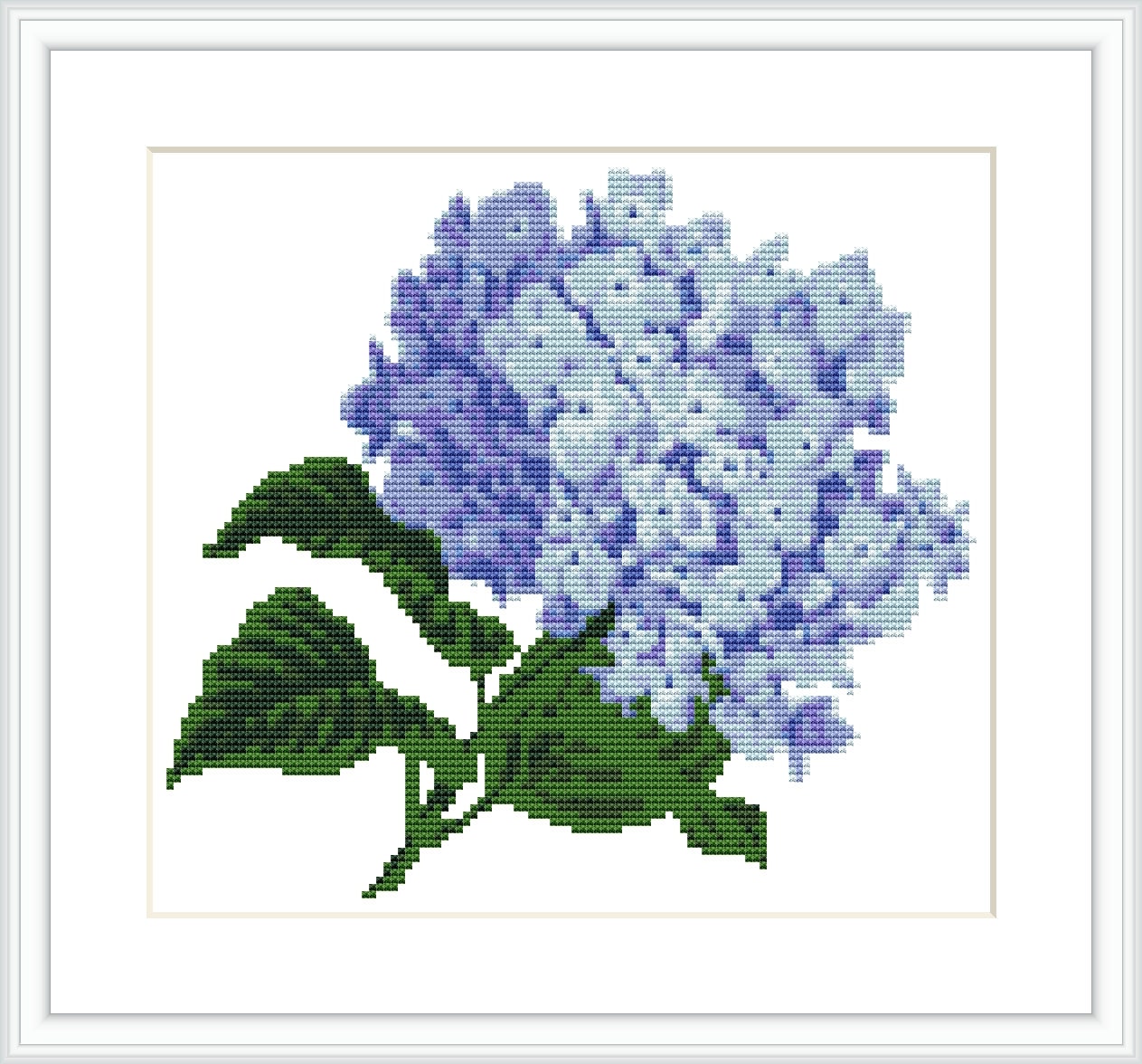 Cross Stitch Pattern Hydrangea PDF Watercolor Cross Stitch | Etsy