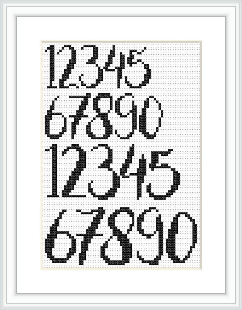 2 Sizes of Cross Stitch Alphabet Cross Stitch Font Letters Etsy