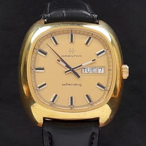 1975 Gilles GRIFFIN Vintage Uhr - 14k Gold galvanisiert, automatisch, gewartet September 2024