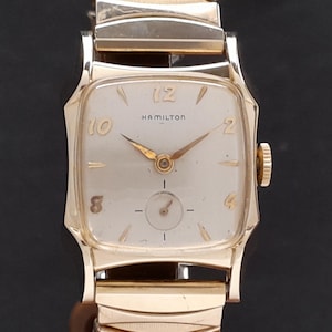Relógio vintage Hamilton TYRONE 1955 - ouro 10k preenchido, manual, revisado em agosto de 2024