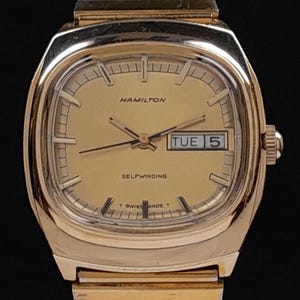 Relógio vintage Hamilton DUNCAN 1975 - banhado a ouro, 17j, automático, revisado em novembro de 2024