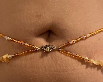 Honey Bee Double Strand - African Waist Bead