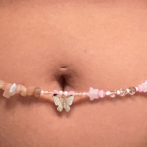 Dusty Pink and Rosegold Customizable Bubble Letters Set - African Waist Beads