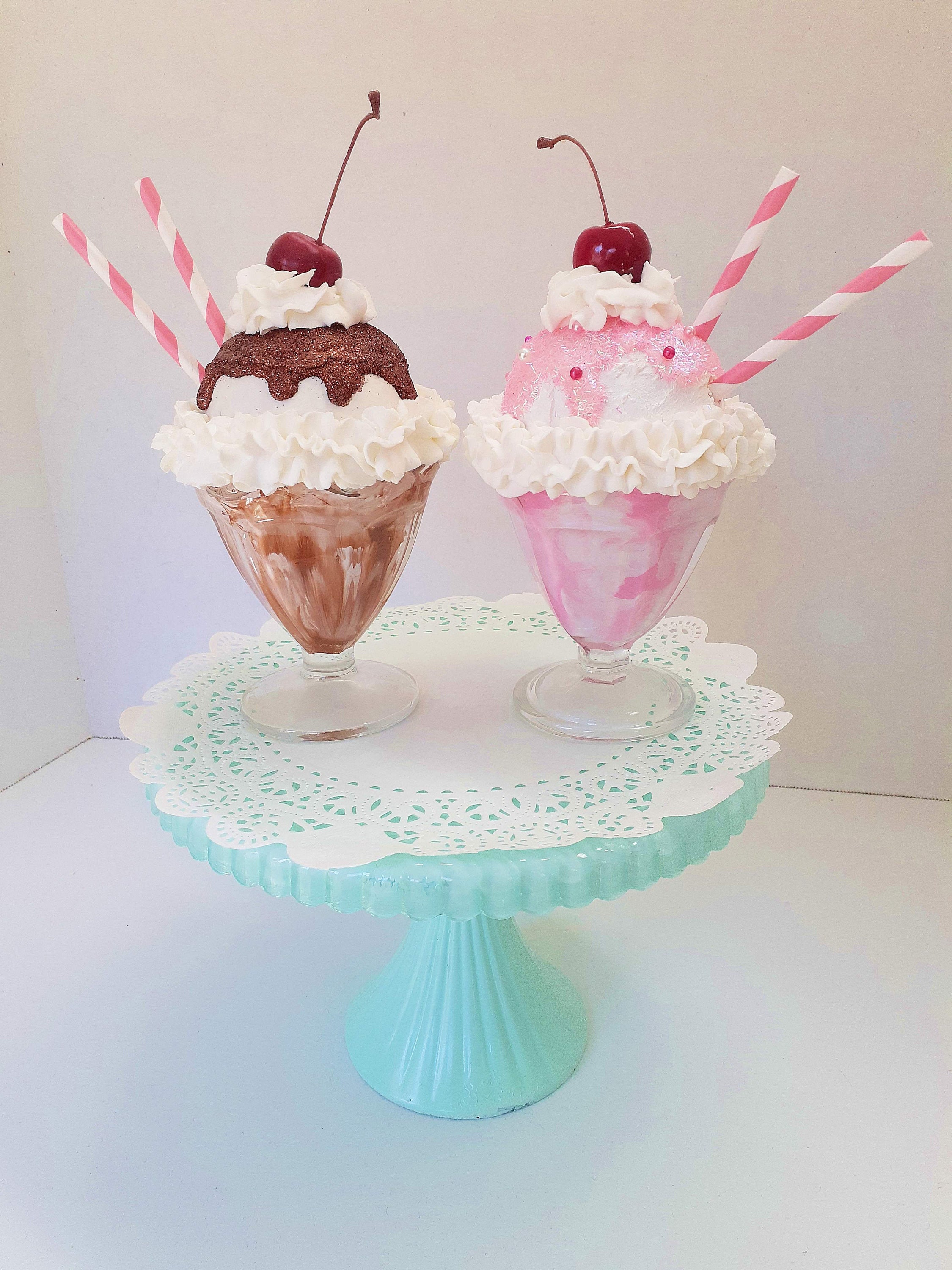 Fake Ice Cream Sundae, Tiered Tray Decor, Photo Prop - Etsy