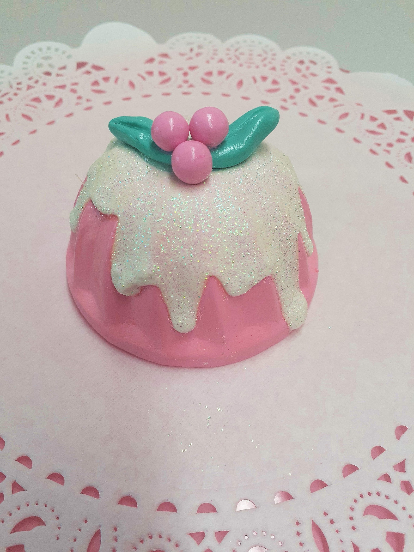 Shabby Chic Figgy Pudding fake mini bundt cake Etsy