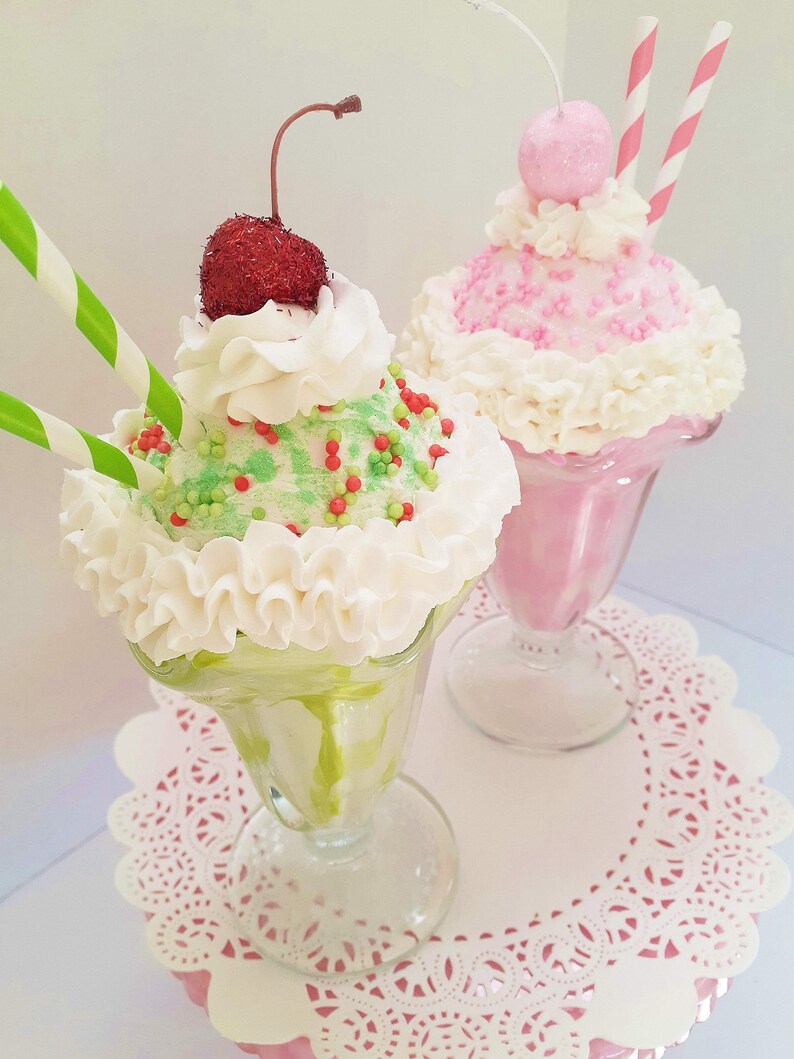 Fake Ice Cream Sundae, Tiered Tray Decor - Etsy