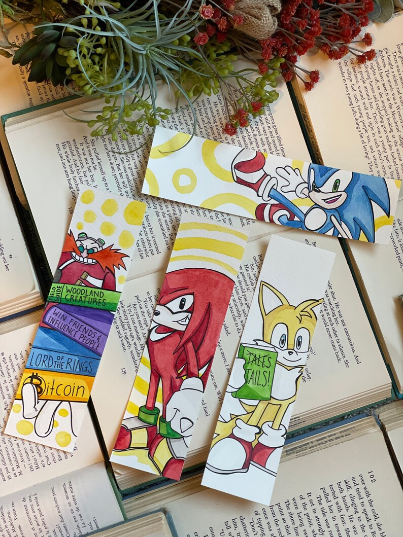 Sonic & Among Us Bookmarks Etsy