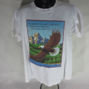 Vintage Anvil - 1994 Human-I-tees Eagle - Size Extra Large - Made in USA