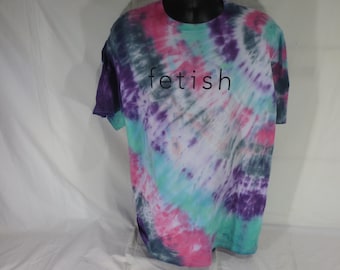 Vintage - Delta Pro Weights - Pastel Tie Dye - Fetish T-shirt - Size Extra Large