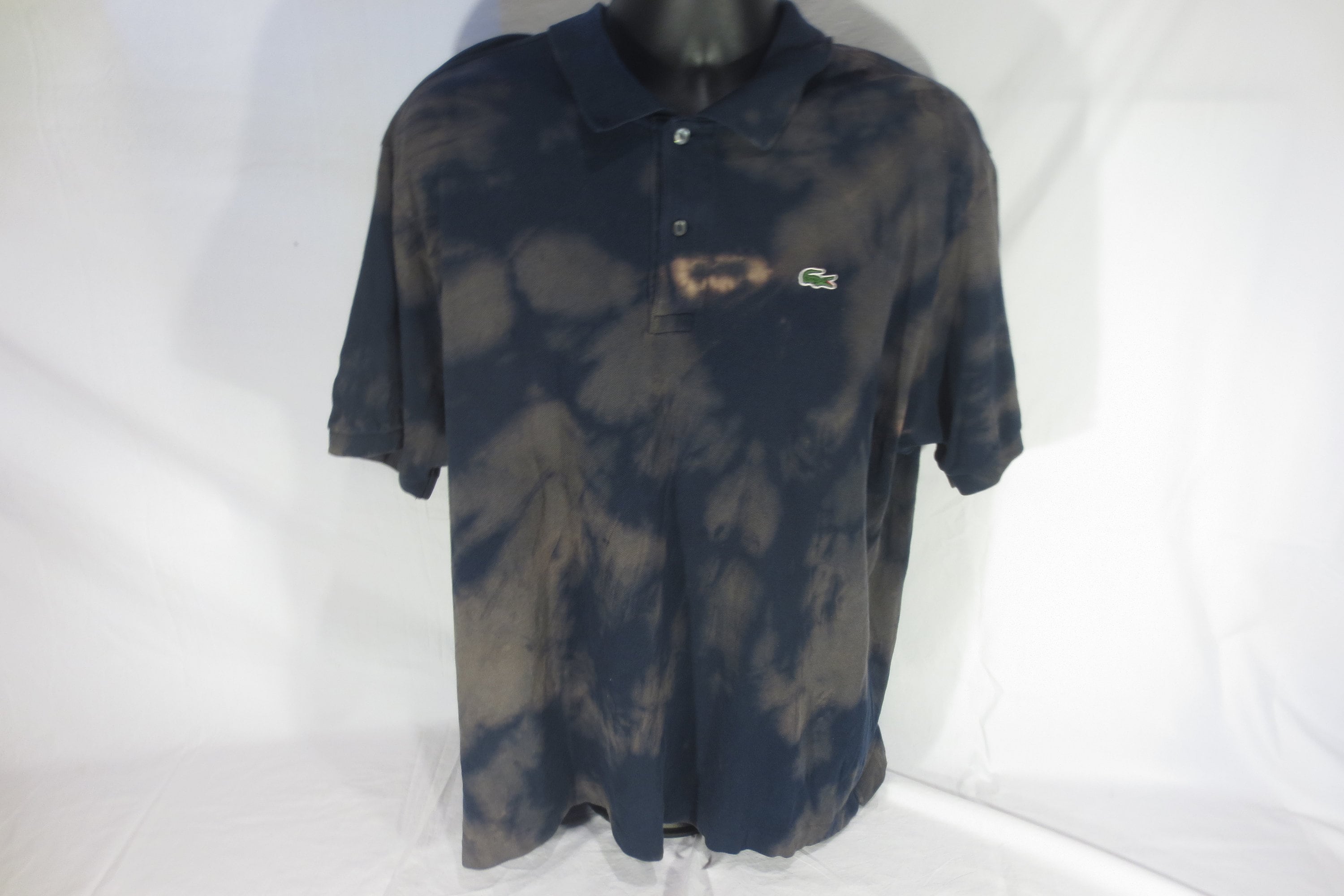 Vintage - Lacoste - Blue Acid Wash - Polo Shirt - Size Large