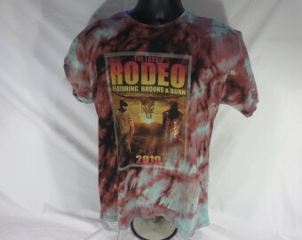 Brooks and Dunn - 2010 The Last Rodeo - Acid Wash/Tie Dye Splatter - Tour Shirt - Size Large