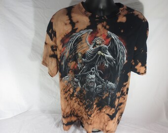 Acid Wash -Fruit of Loom - Grim Reaper T-shirt - Size 2X