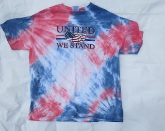 Vintage - Murina - United We Stand - Red and Blue tie dye t-shirt - Size Extra Large