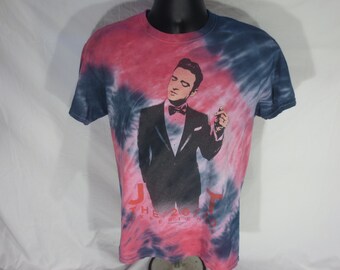 Justin Timberlake - The 20/20 Experience World Tour - Red/Blue Tie Dye Splatter T-shirt - Size Medium